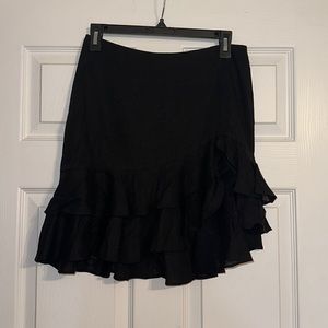 Lulu’s Ruffled Black High Waisted Mini Skirt